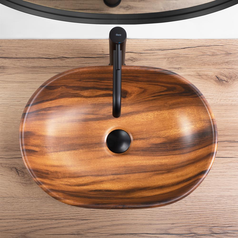 Aufsatzwaschbecken Rea AMELIA WOOD MATT