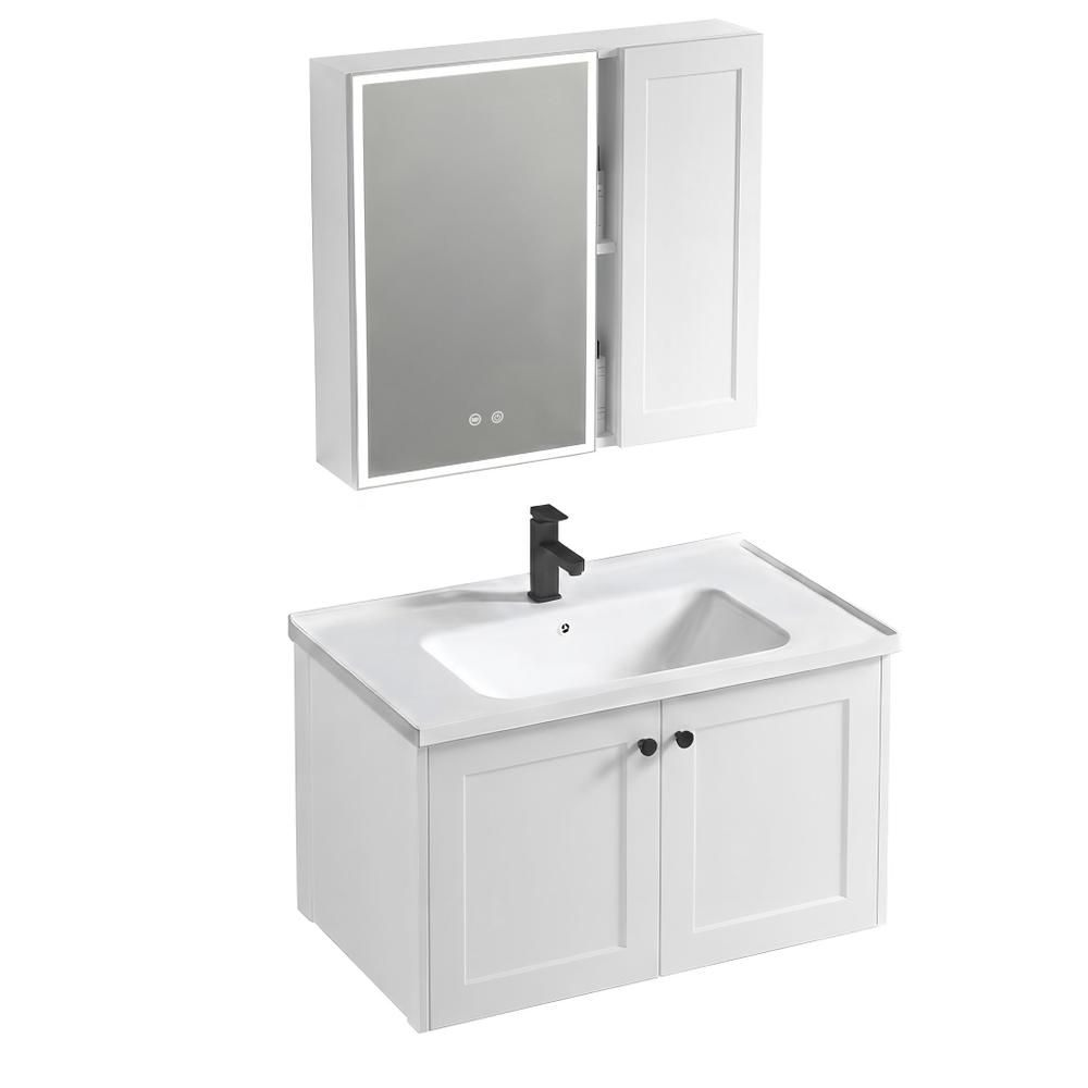 Conjunto de muebles de baño con lavabo Monti 60cm White