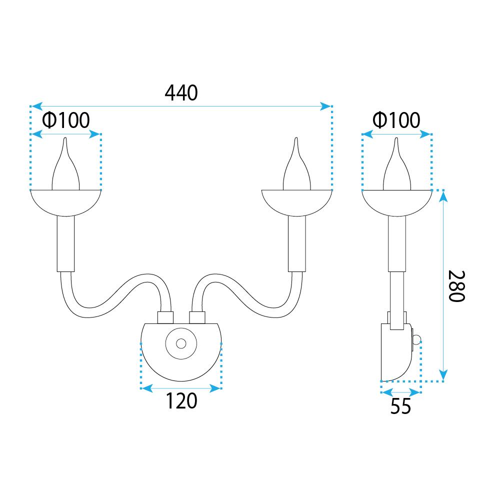Lampa Ścienna Kinkiet APP1082-2W