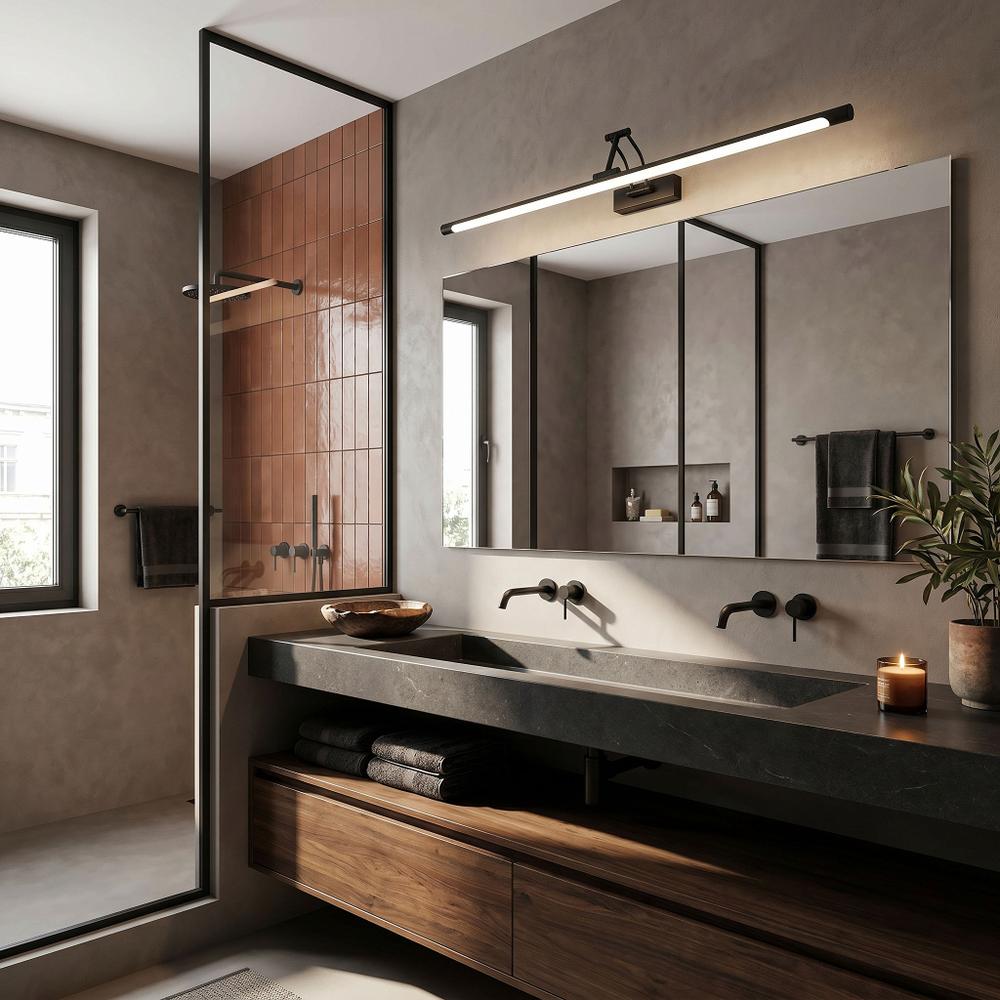 Bathroom LED wall sconce SWE027-1W 80cm Black