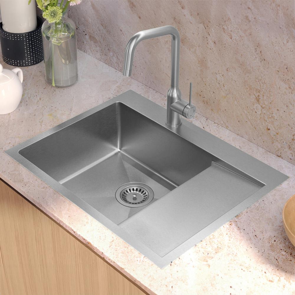Stainless steel sink RUSSEL 116 BRUSH NICKEL