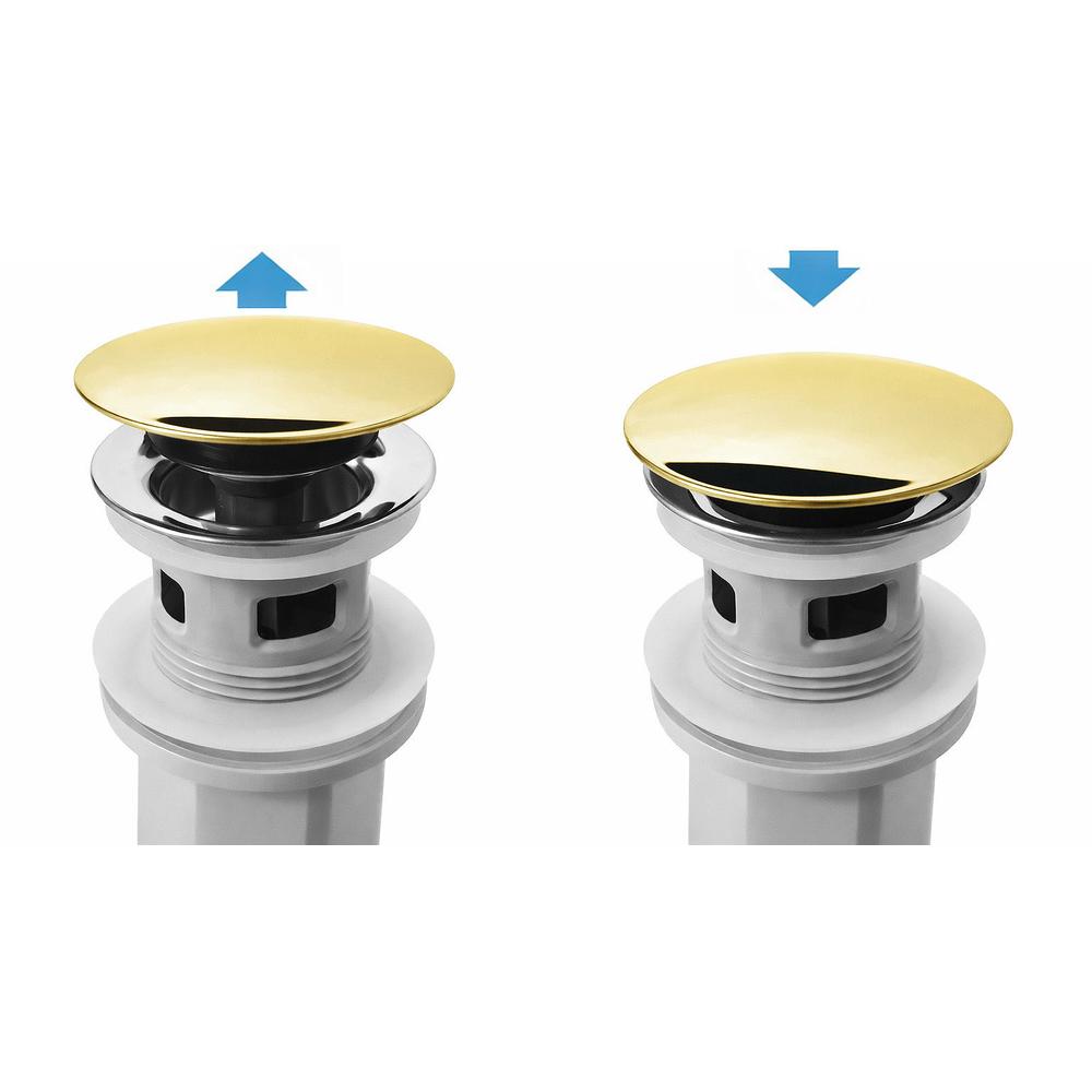 Syfon umywalkowy z korkiem klik-klak Rea Flow Złoty