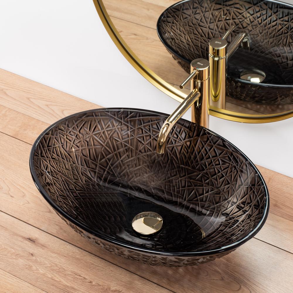 Umývadlo na dosku REA FROST BLACK