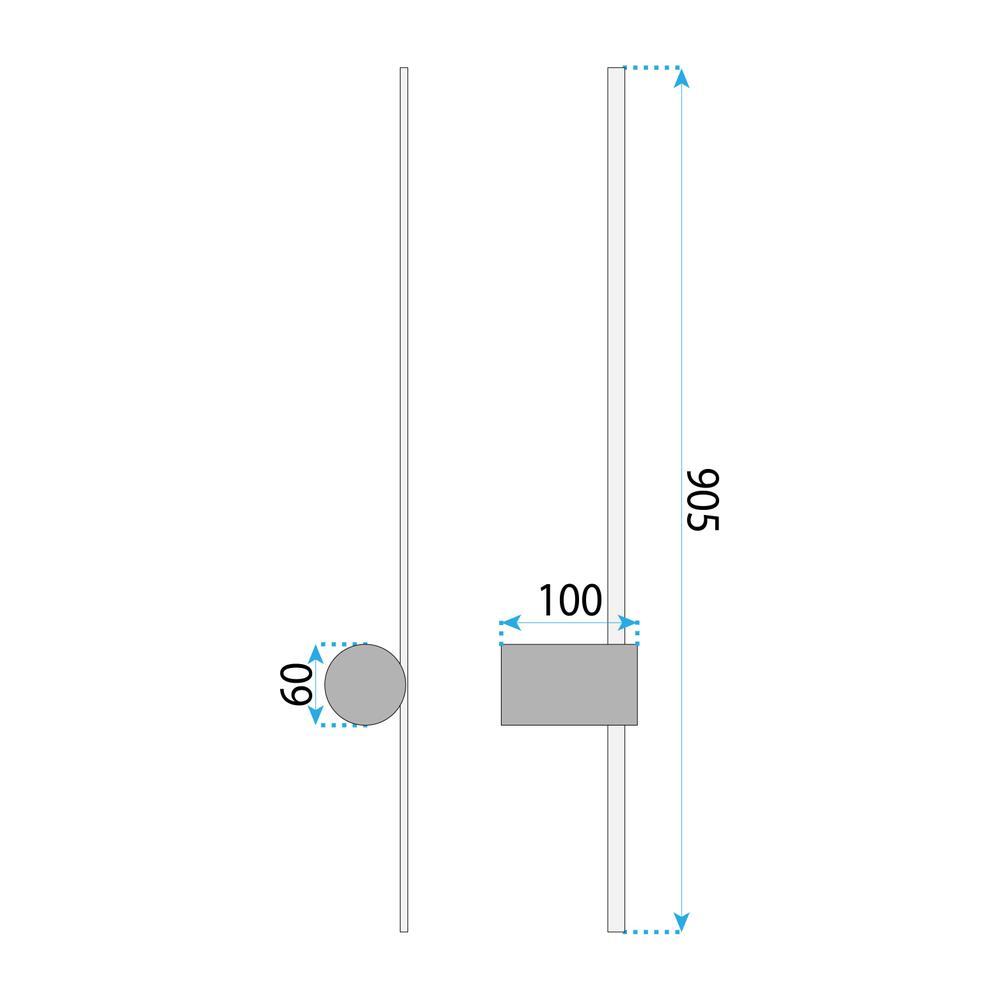 WANDLEUCHTE LED LHJ062-W BLACK GOLD