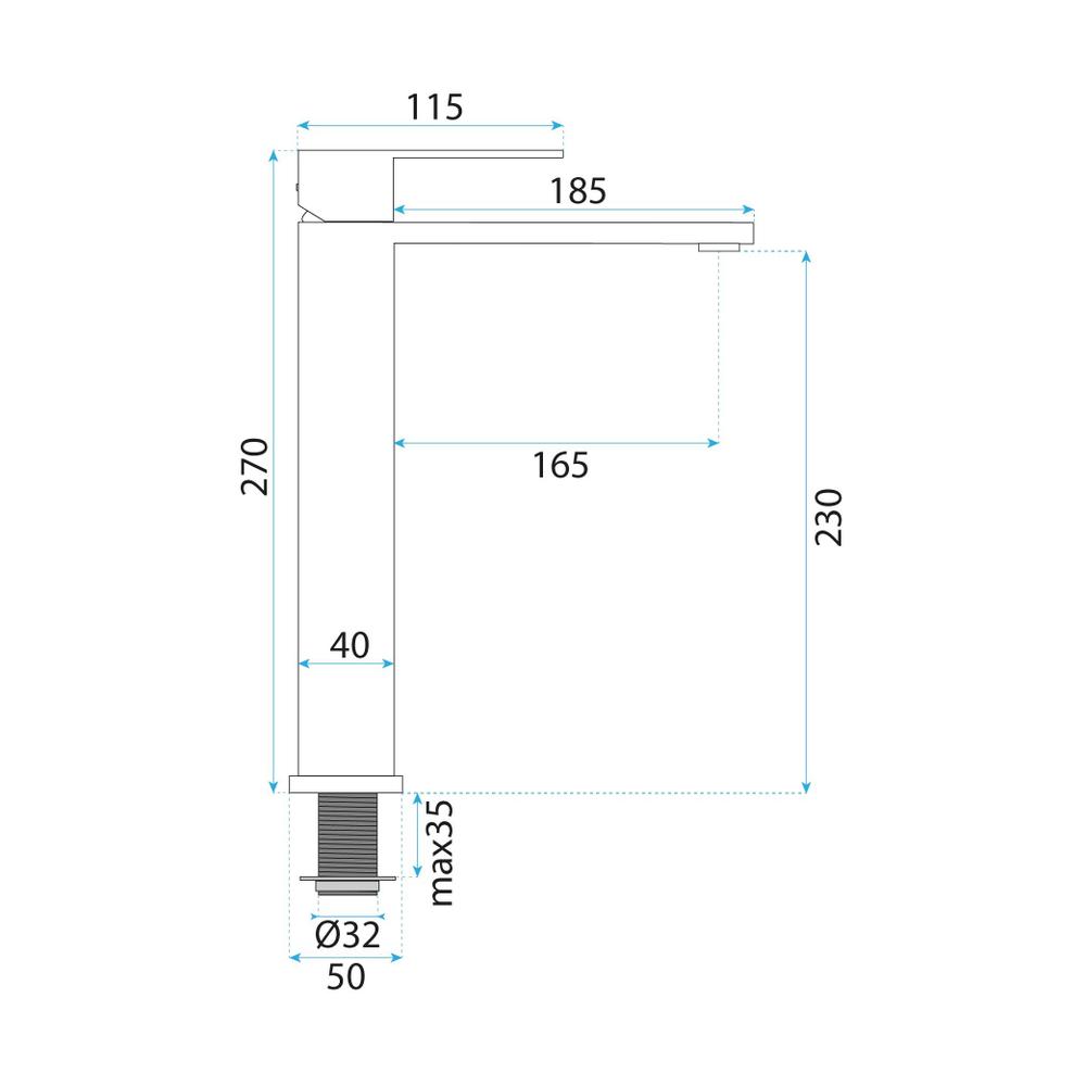 Fürdőszobai csaptelep Rea Hunter Brush Gold High
