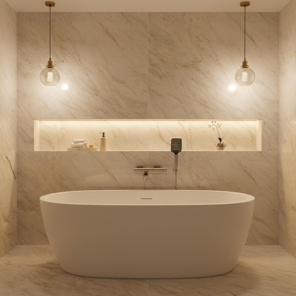 Bateria wannowa Rea Arlo Nikiel Szczotkowany