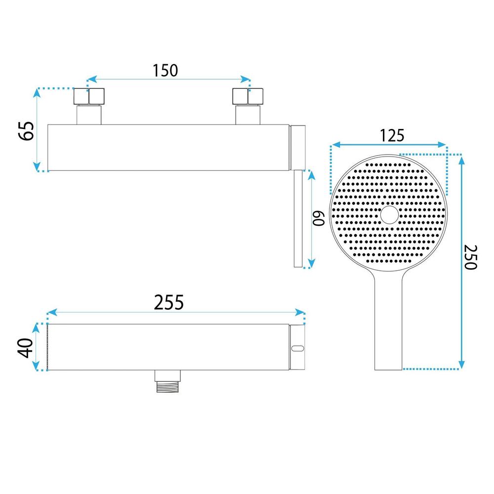Bateria prysznicowa REA Rivo Tytan