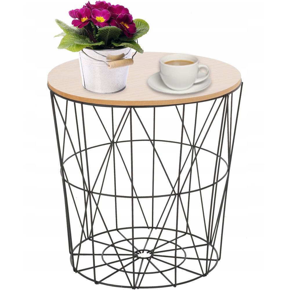 Druciany stolik kawowy Twins Rozmiar L