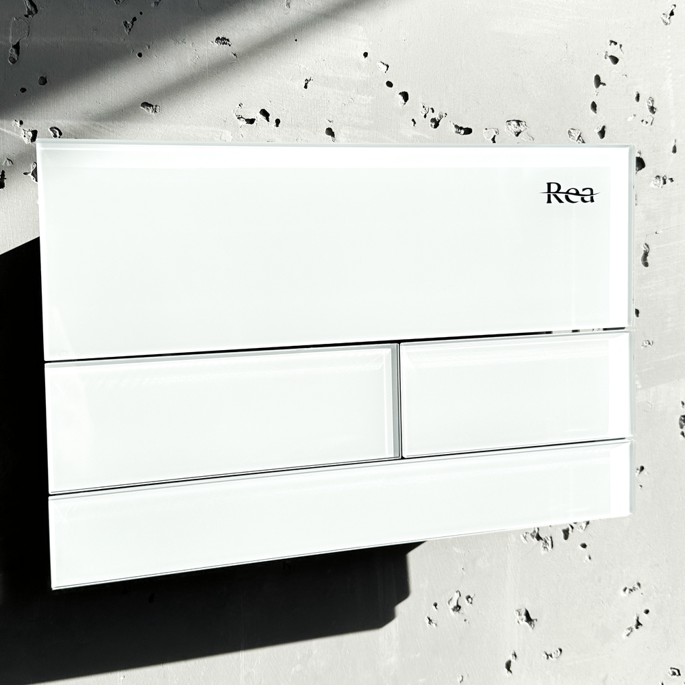 Concealed cistern frame K011A-Q Rea T White Glass