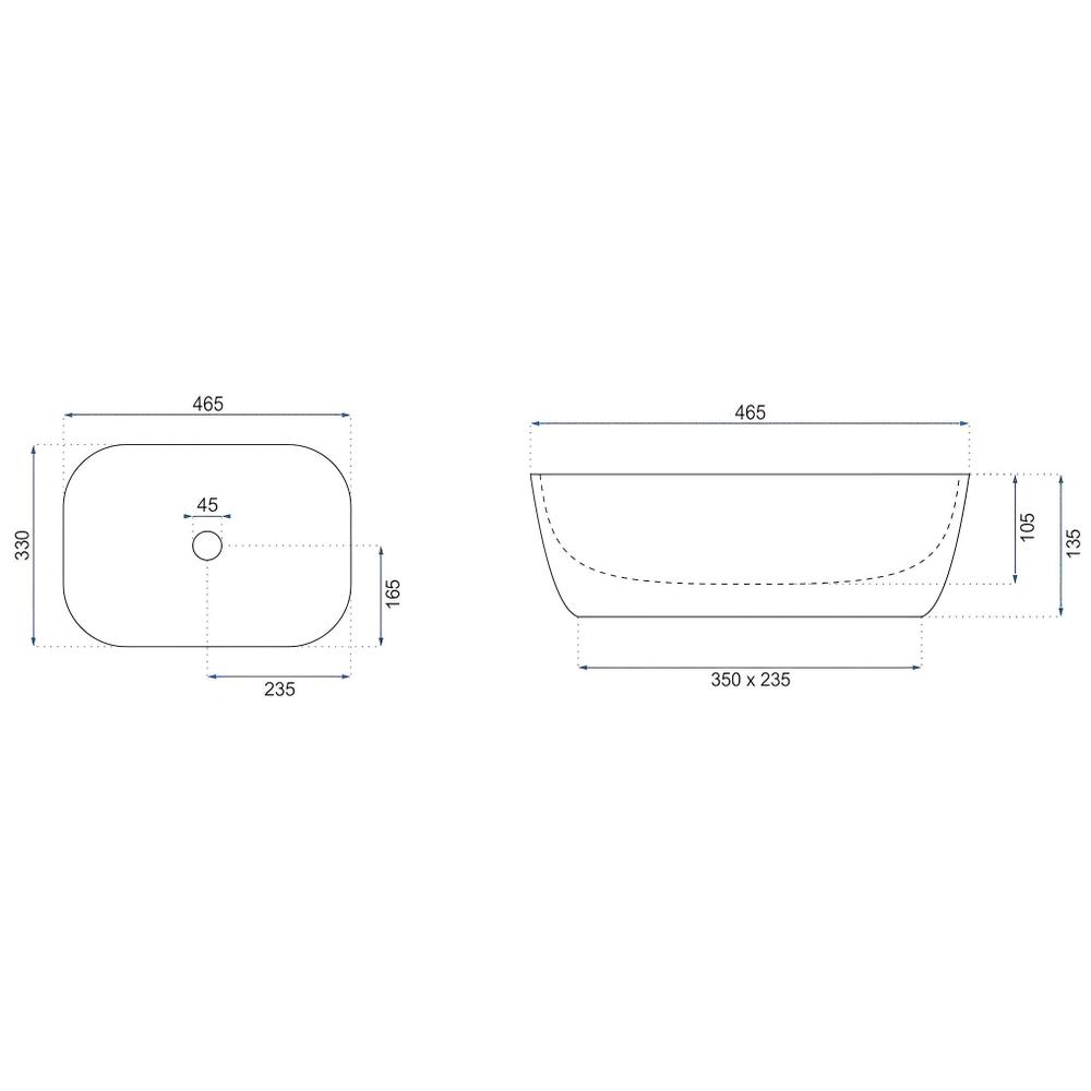 Umývadlo na dosku Rea Belinda Marrone Matt