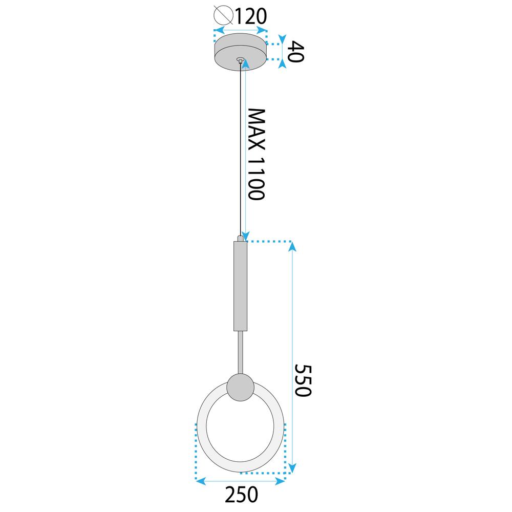 LED-Hängeleuchte LHJ059-1CP Brush Gold