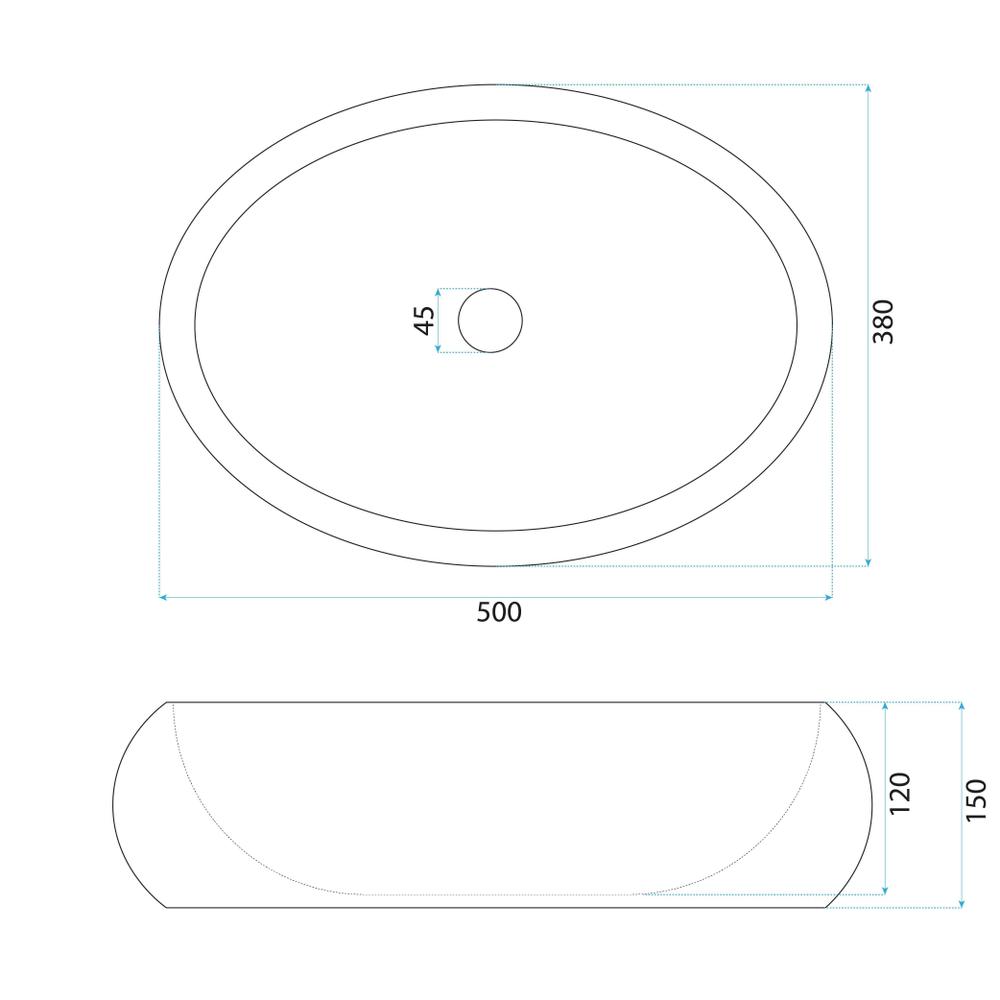 Countertop Basin Rea Mika Ivory