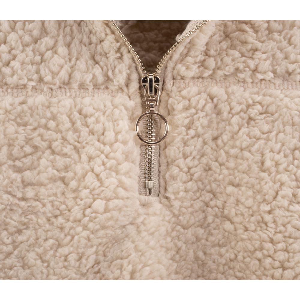 Bluza Damska Sherpa z kołnierzem Beige m