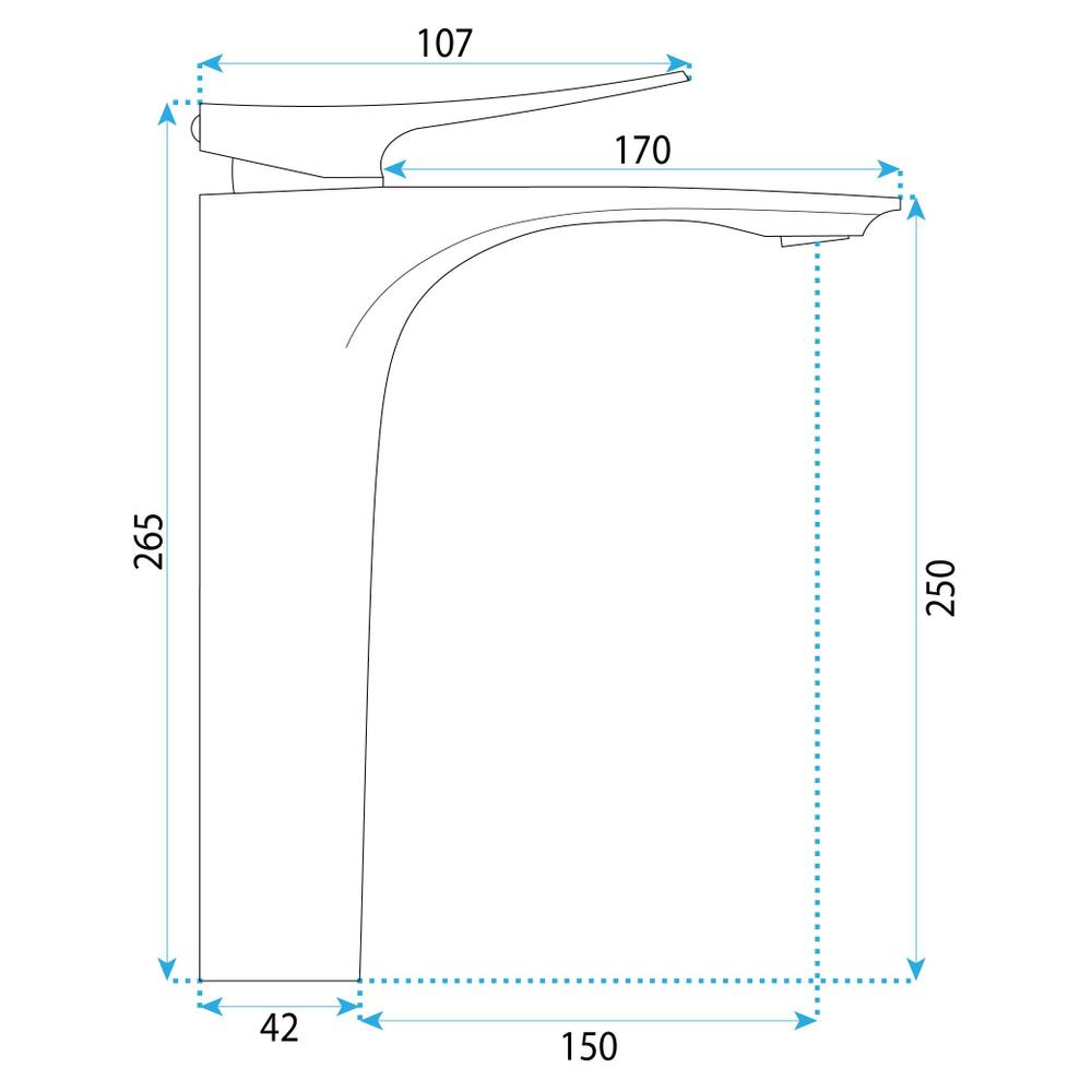 Fürdőszobai csaptelep Rea Vision Brush Copper High