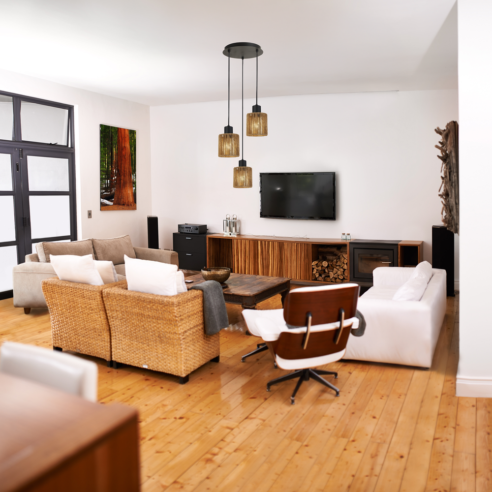 Hängelampe  APP1820-3CPR NATURE BLACK