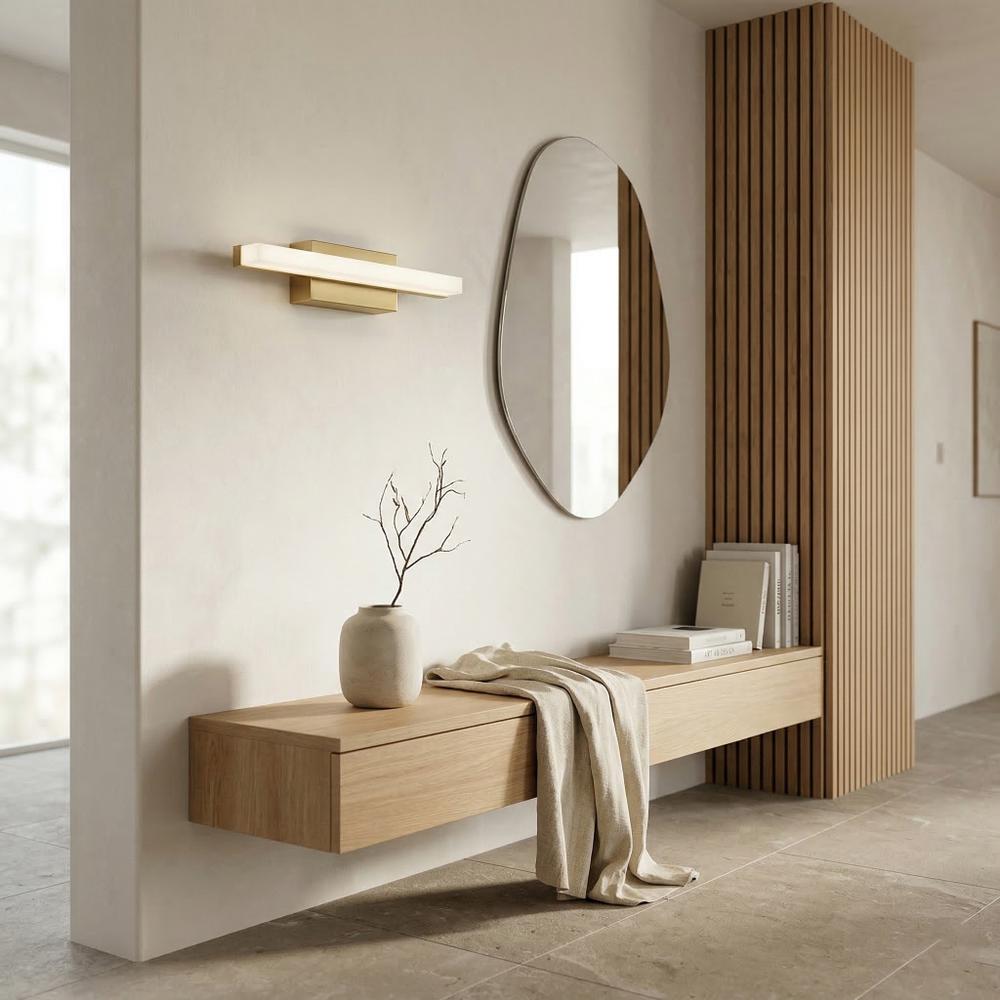 ΦΩΤΙΣΤΙΚΟ ΤΟΙΧΟΥ ΜΠΑΝΙΟΥ LED 42CM APP1851-1W BRUSH GOLD