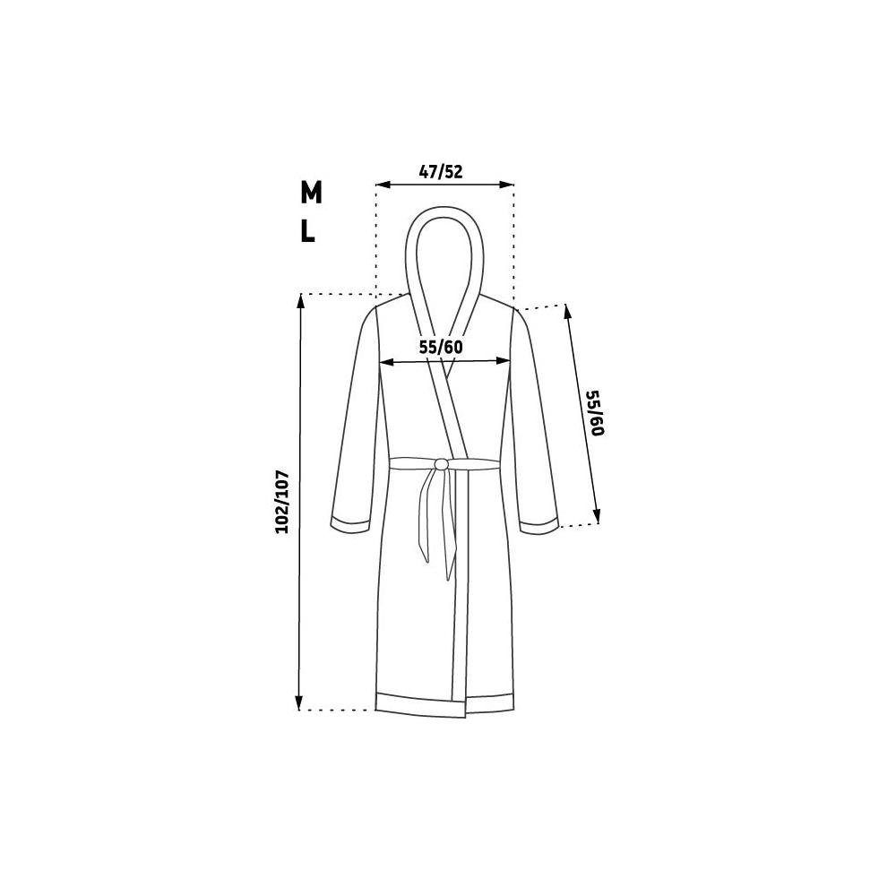 Bathrobe Jordan Navy-Grey L