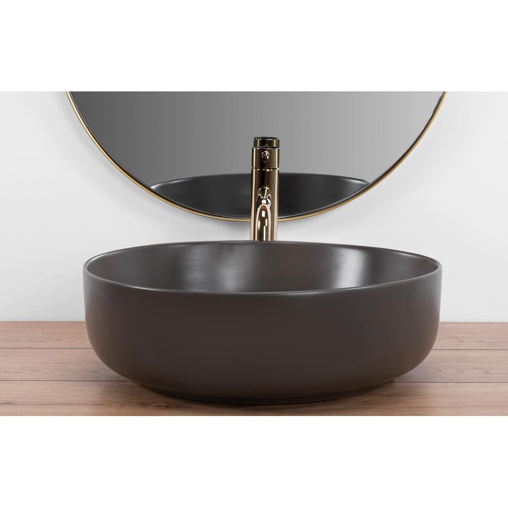 Умывальник на столешницу Rea Elma Grey Mat