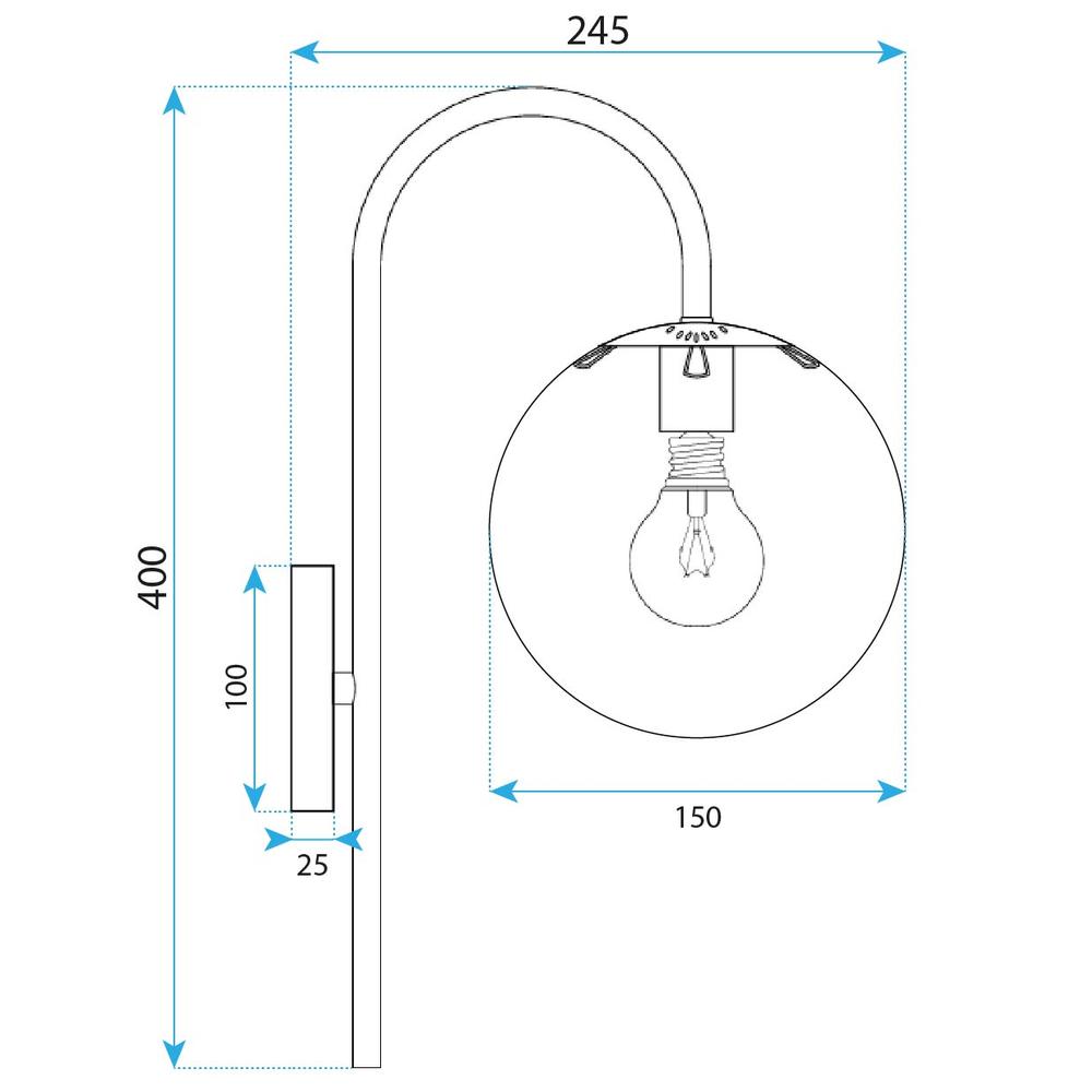 Wandlampe G091-1W GOLD