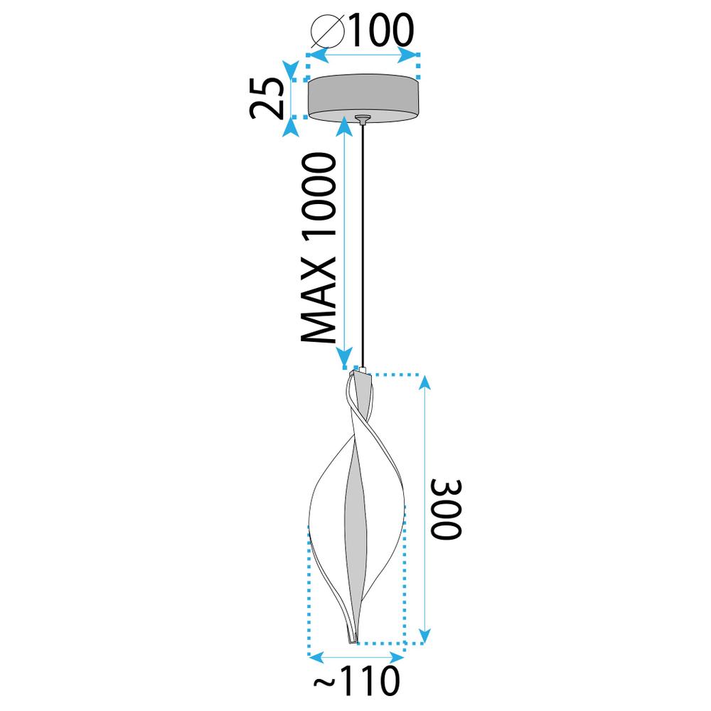 Hängelampe LED G120-CP GOLD