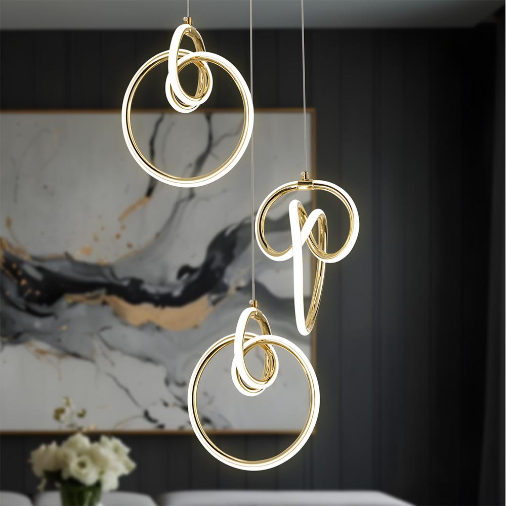 LED-Hängeleuchte G072-3CPR Gold