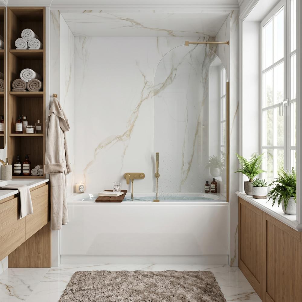 Bathtub screen Rea Travis Gold Brush 80