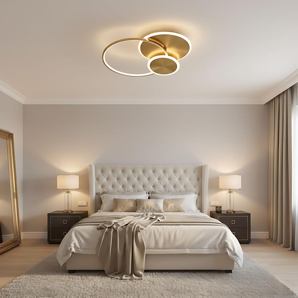 Люстра стельова APP1711-C Brush Gold  LED