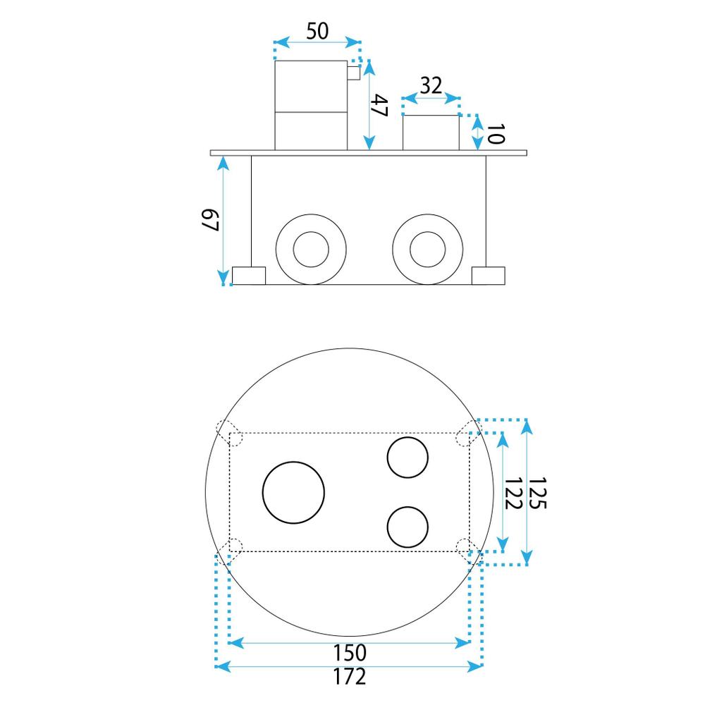 Shower system  Rea Lungo Diamond Copper + BOX