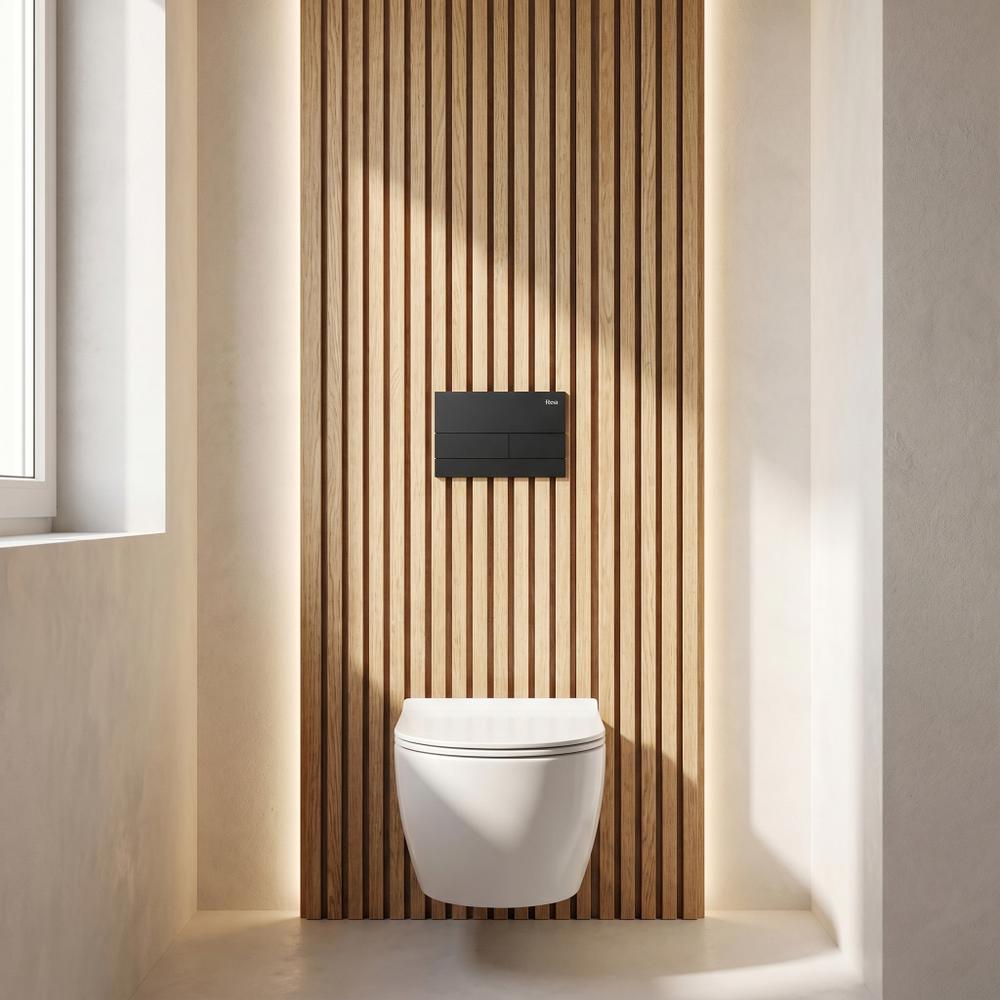 Stelaż zestaw podtynkowy Slim 024N do mis WC z przyciskiem T Czarny Mat