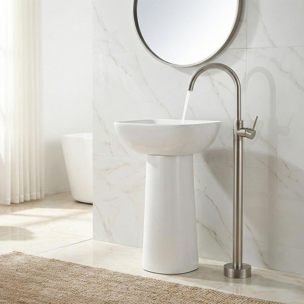 Voľne stojaca batéria REA LUNGO Brush Nickel vysoká