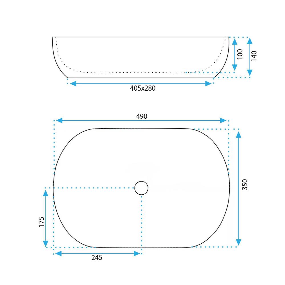 Vasque à poser Rea Lisa Beige Shiny