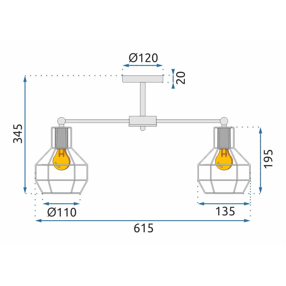 Deckenlampe Metall Loft APP735-6C