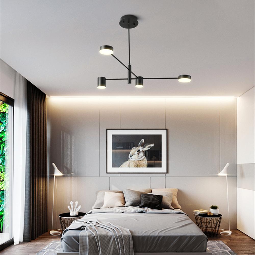 Deckenlampe 4-Arm APP596-4C Black +REMOTE