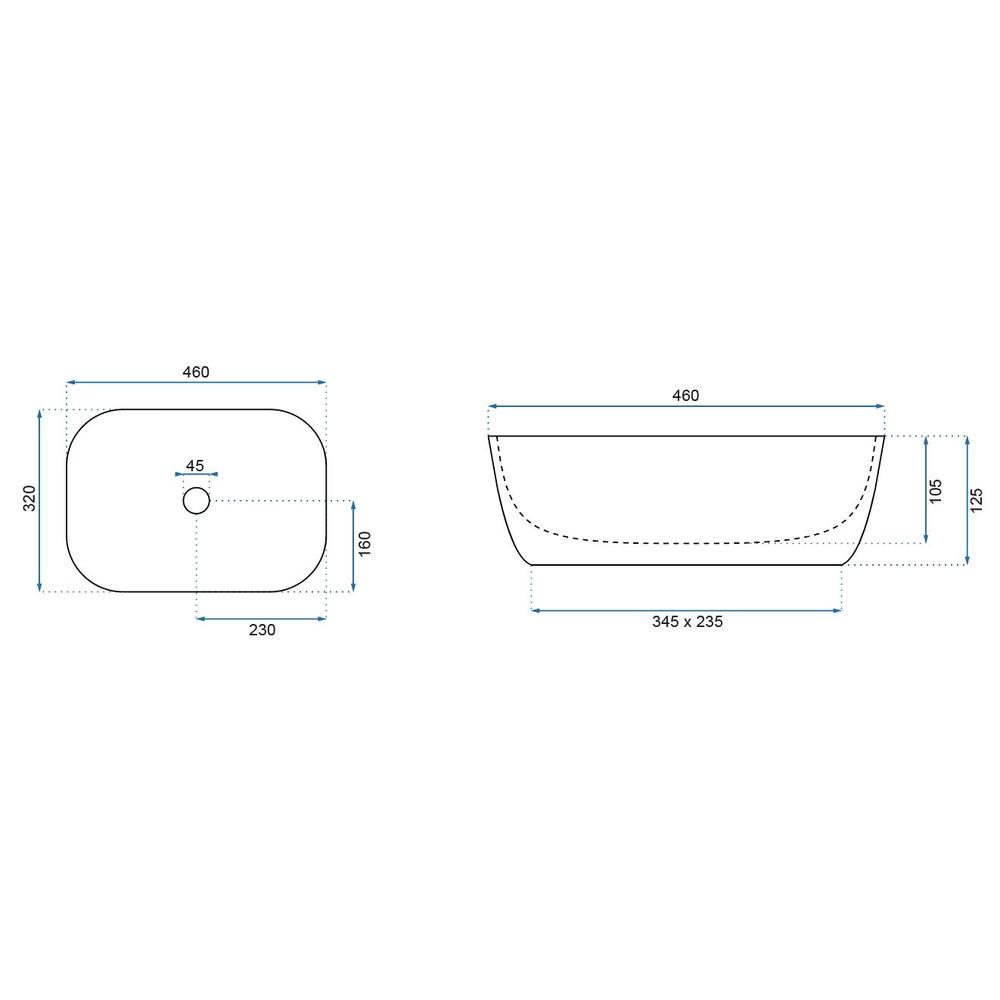 Umywalka nablatowa Rea Belinda Aiax Shiny