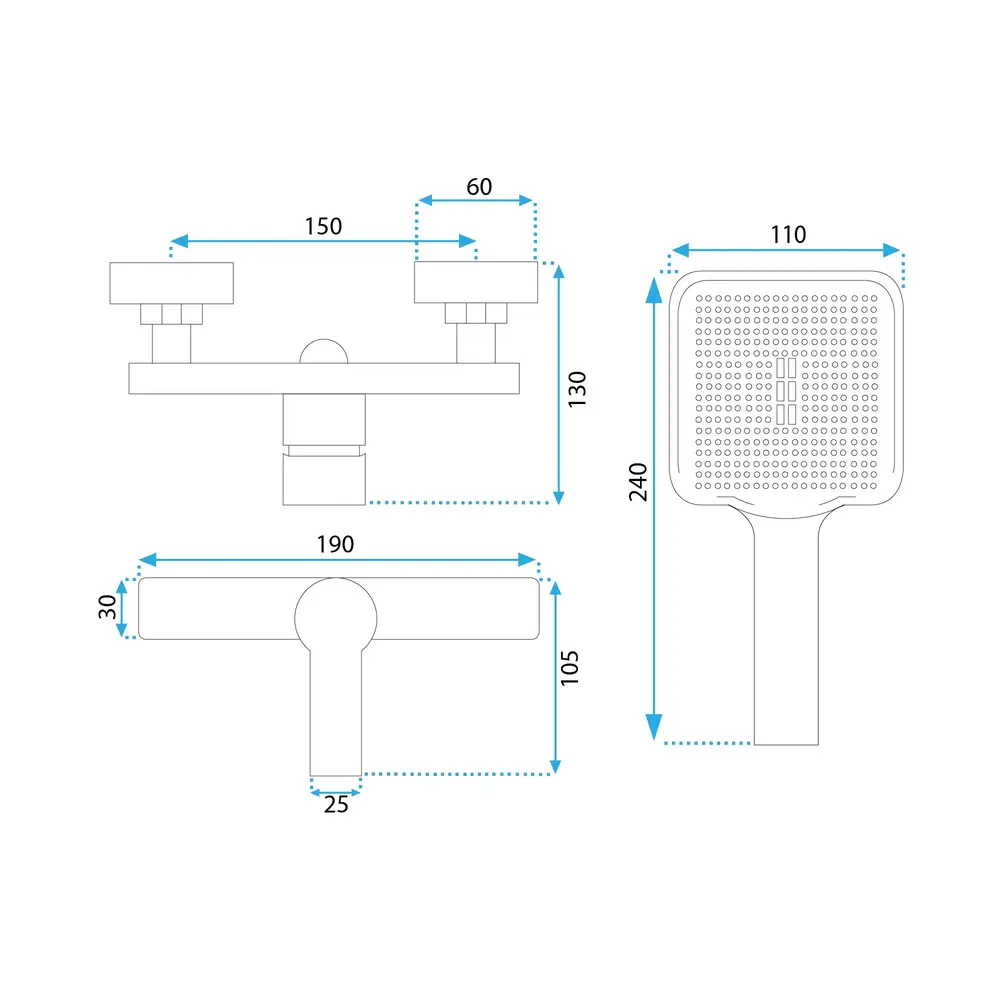 REA ARGUS Brush Copper dušo čiaupas