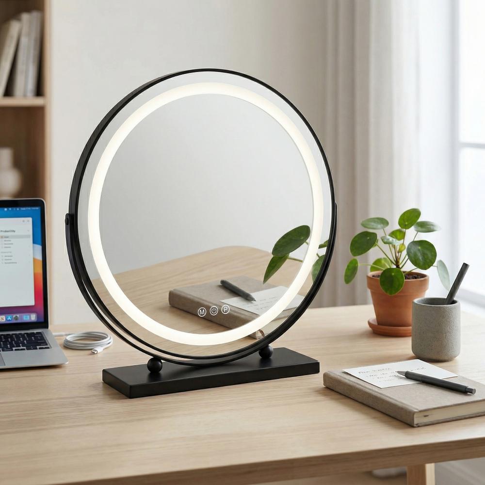 Oglindă LED MAKE-UP Black 50 cm