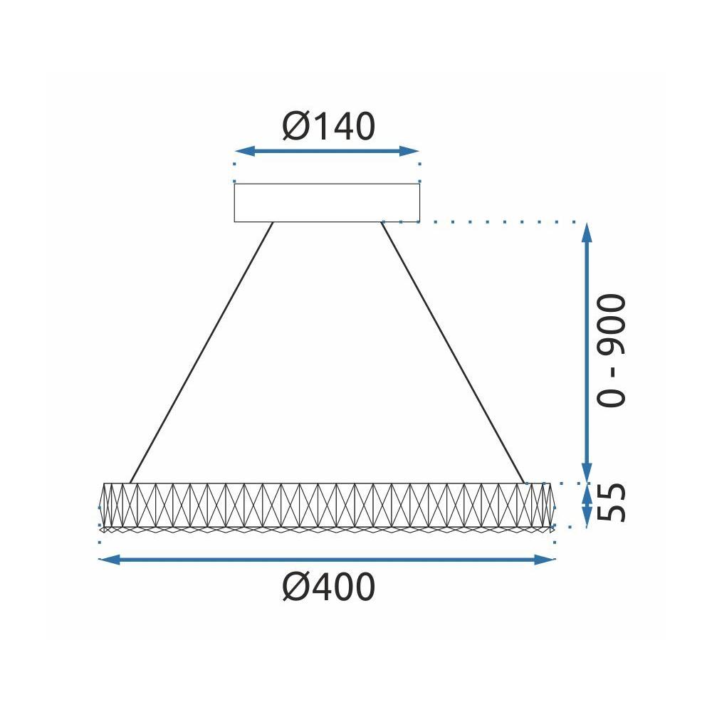 Lampe LED MS001-CP ROSE GOLD 40cm