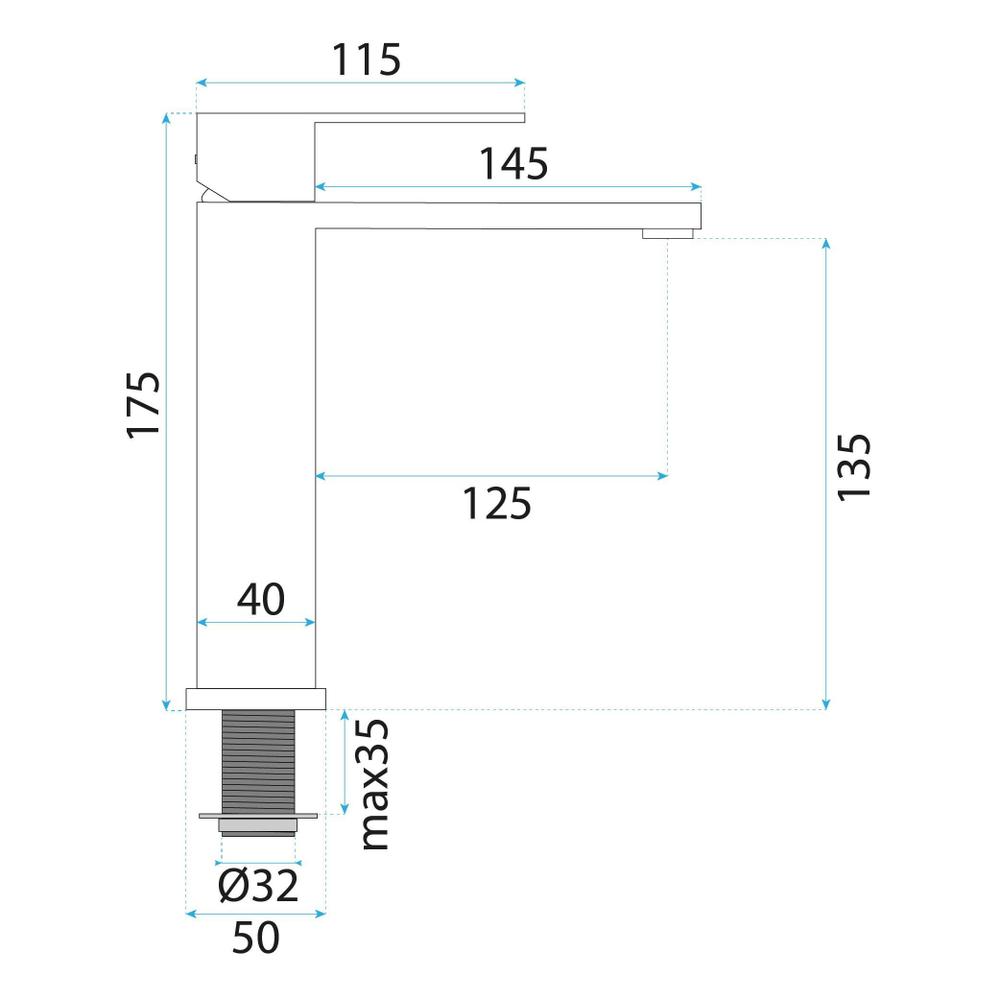 Waschbeckenarmatur Rea Hunter Brush Gold Low