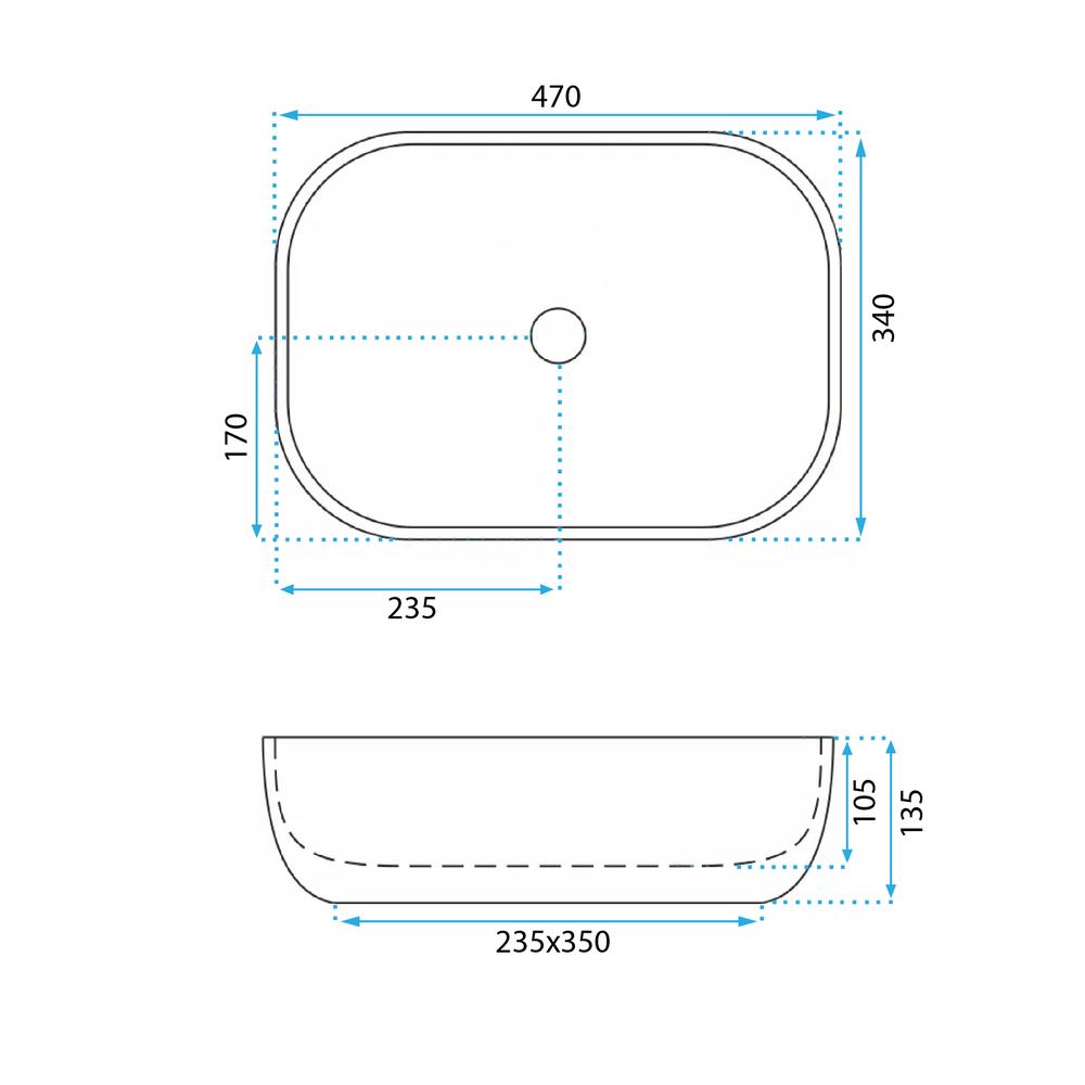 Umývadlo na dosku REA Belinda Savana