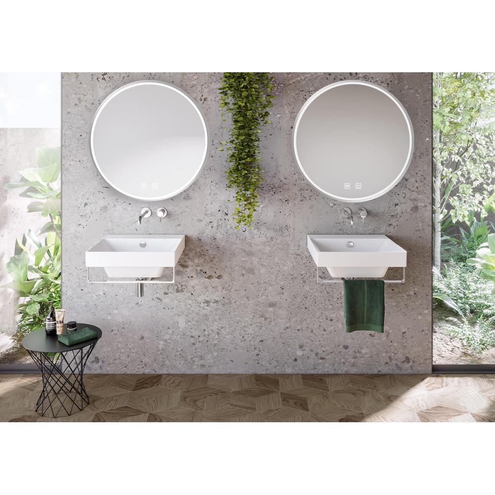 Mirror LED 50cm MMJ BRUSH SILVER