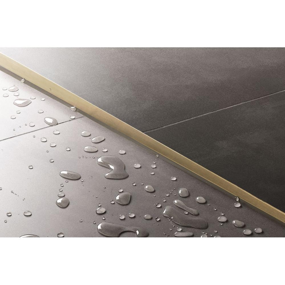 Shower tray skirting panel 140cm Brush Gold