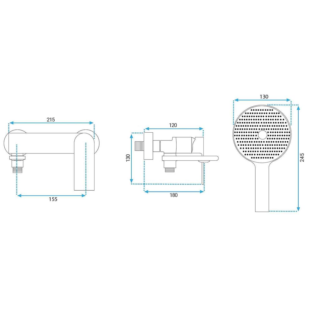 torneira de banheira PREMIUM REA Prime Gold Brush