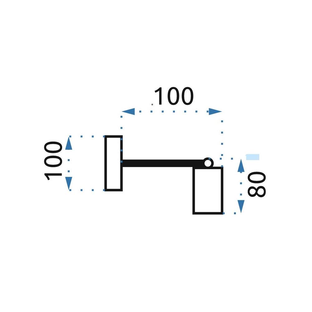 Wandlampe Metall Black mat 392205