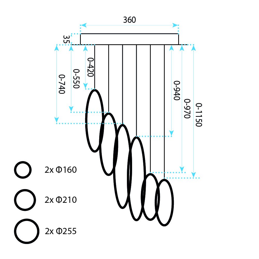LAMPA SUFITOWA WISZĄCA APP1921-CP Czarna
