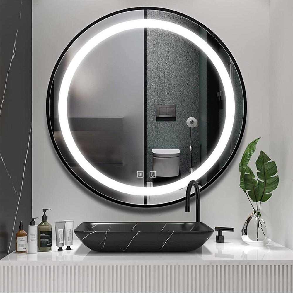 Spiegel LED 50cm MMJ Black