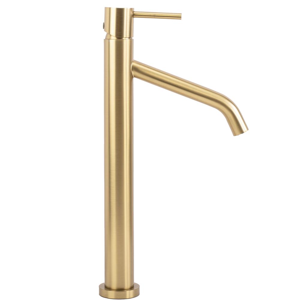 REA LEVEL izlietnes jaucējkrāns Brushed Gold High Brush