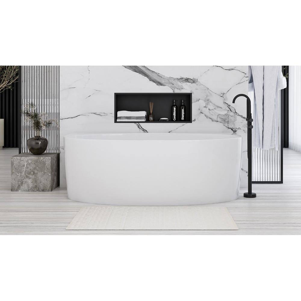 PÓŁKA WNĘKOWA ŁAZIENKOWA 30x60 czarny mat