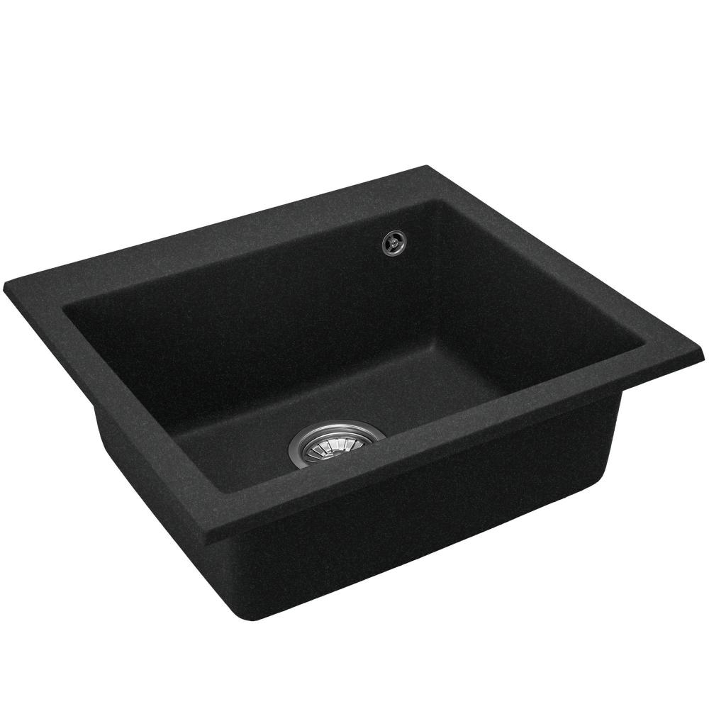 Zlewozmywak granitowy West XL black METALLIC