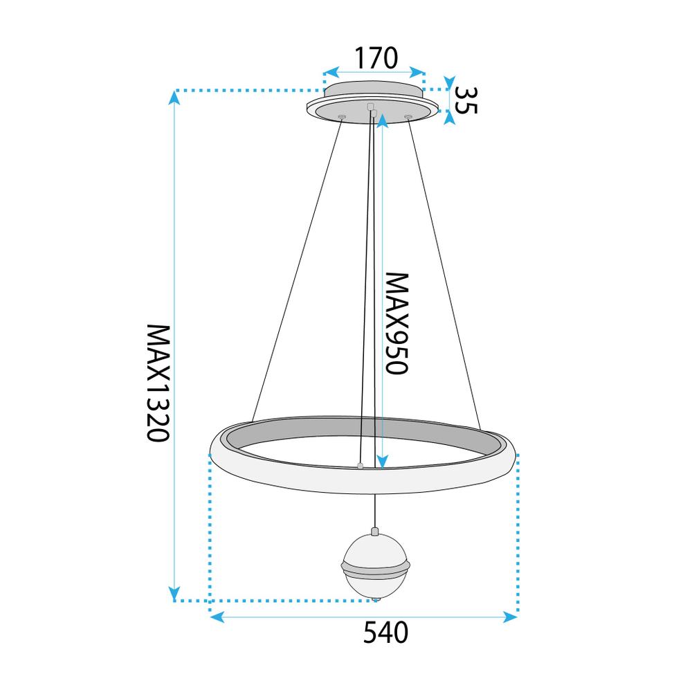 Deckenleuchte G142-CP 50cm GOLD