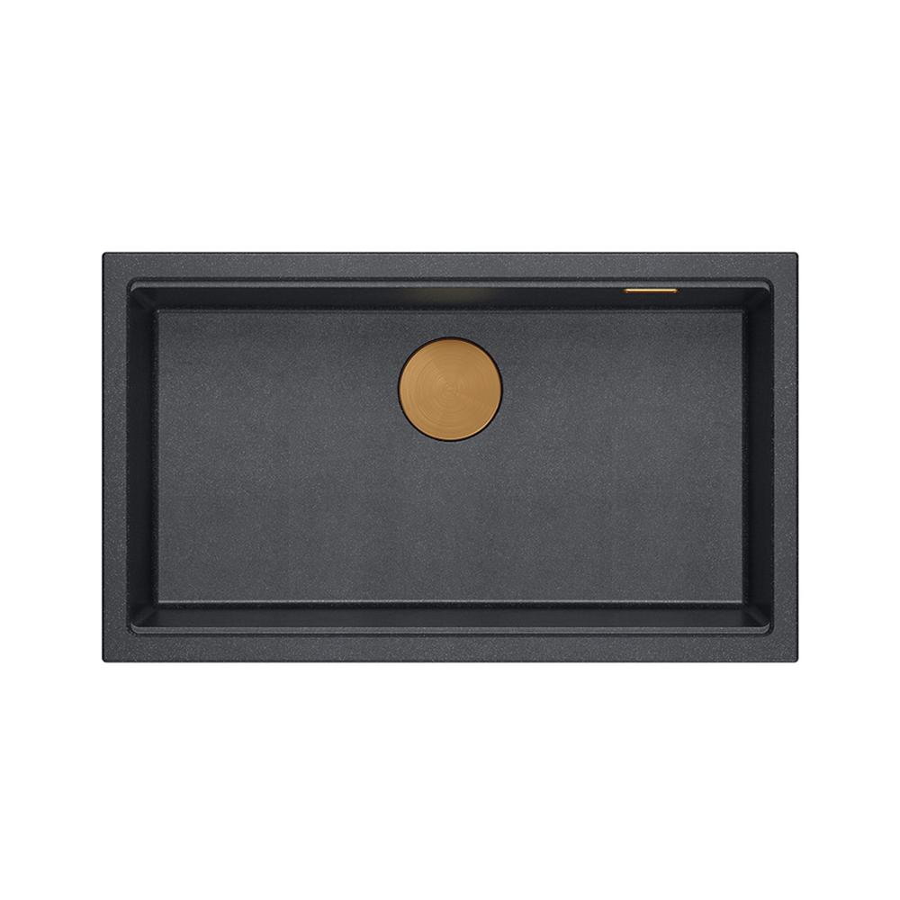 гранитная мойка Logan 110 Black Metallic